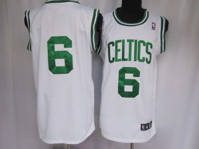 NBA Boston Celtics 6 Bill Russell Authentic Home White Jersey